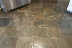 slate floor cleaned